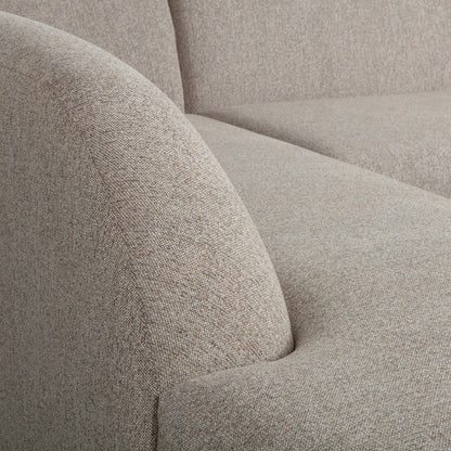 Woood Sloping Hoekbank 3-zits Bank + Chaise Longue Links Naturel Melange - KwaliteitWonen.nl