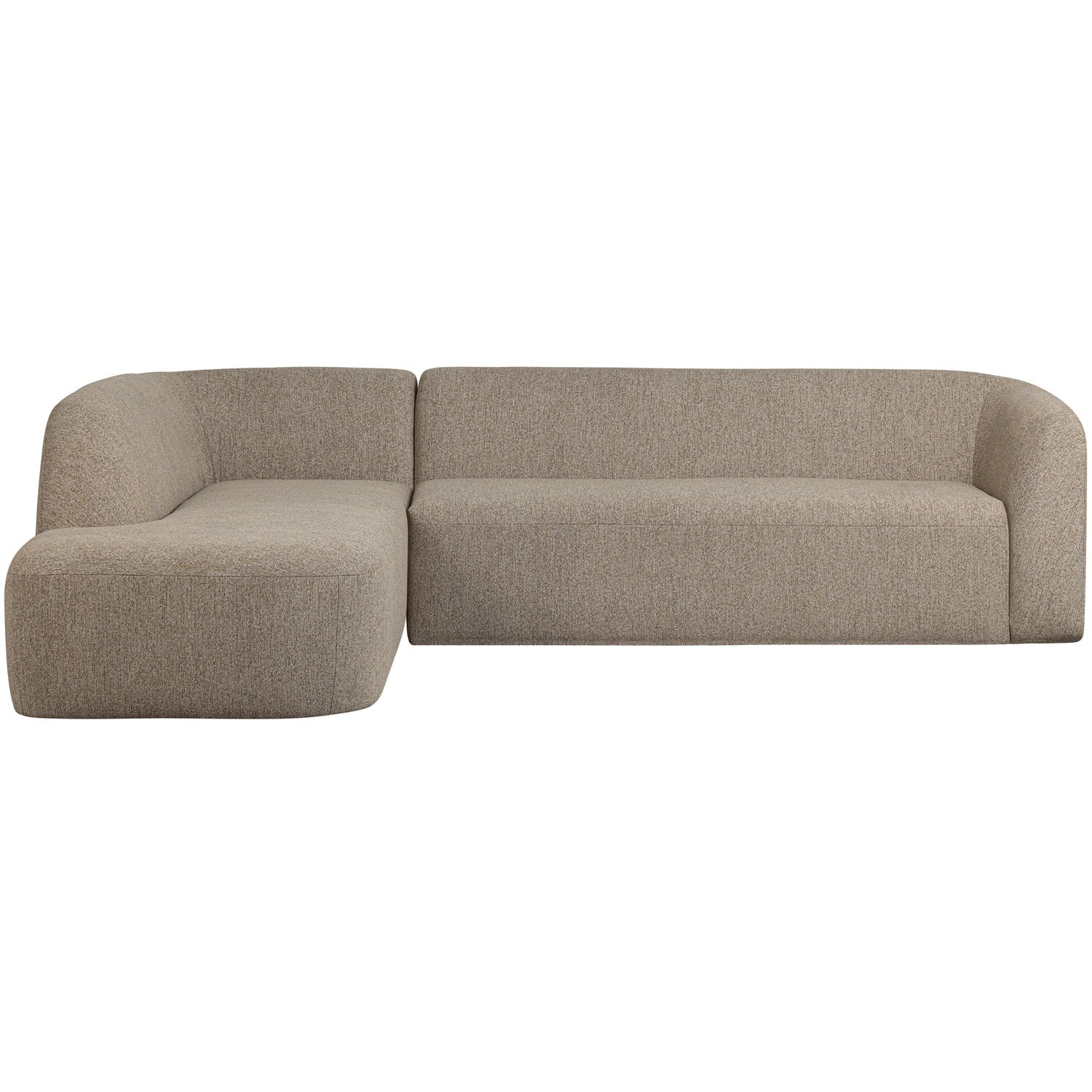Woood Sloping Hoekbank 3-zits Bank + Chaise Longue Links Naturel Melange - KwaliteitWonen.nl