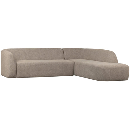 Woood Sloping Hoekbank 3-zits Bank + Chaise Longue Rechts Naturel Melange - KwaliteitWonen.nl