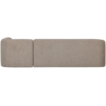Woood Sloping Hoekbank 3-zits Bank + Chaise Longue Rechts Naturel Melange - KwaliteitWonen.nl