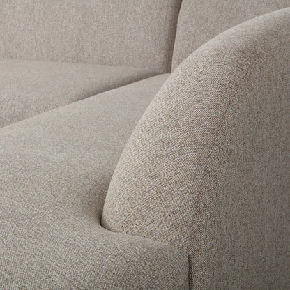Woood Sloping Hoekbank 3-zits Bank + Chaise Longue Rechts Naturel Melange - KwaliteitWonen.nl