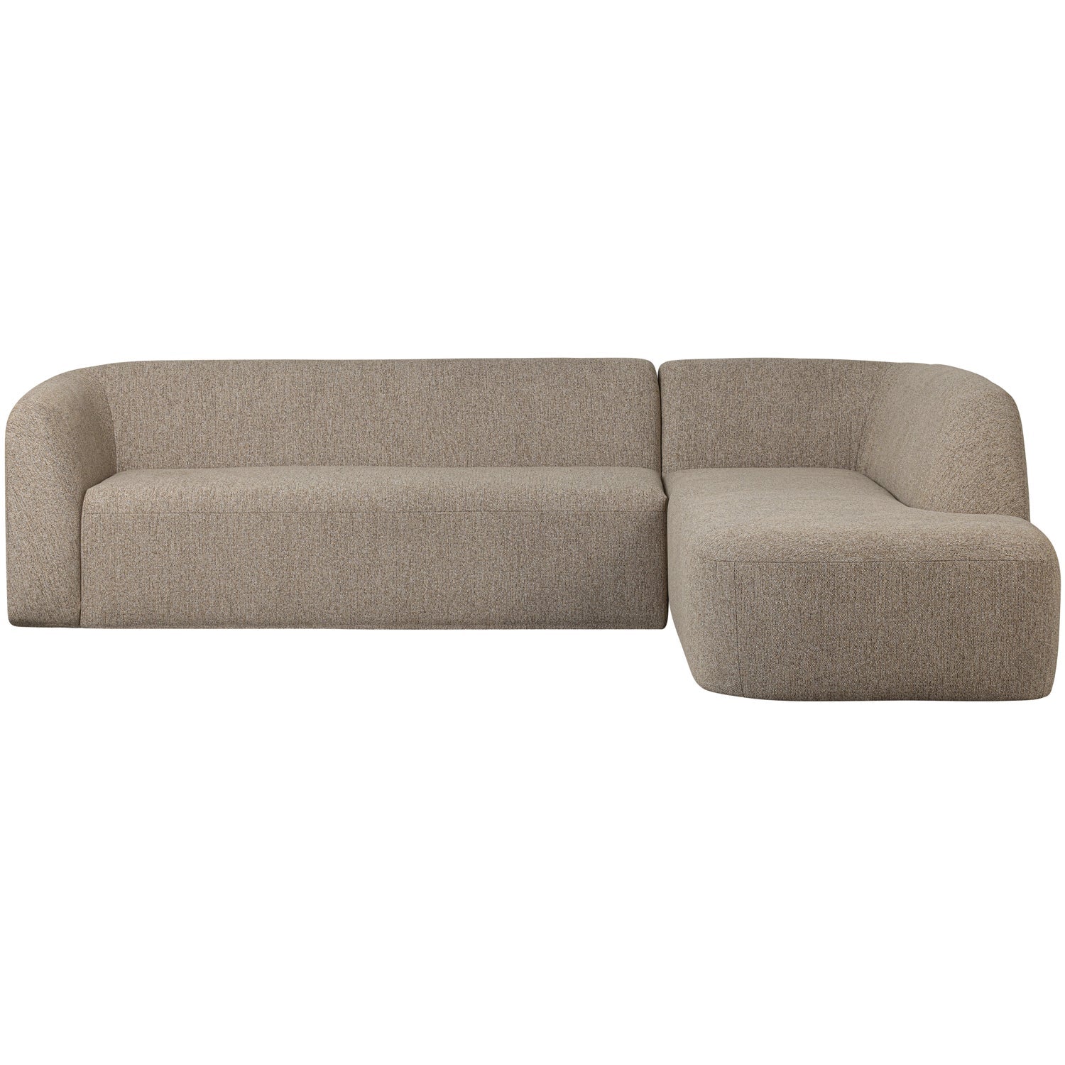 Woood Sloping Hoekbank 3-zits Bank + Chaise Longue Rechts Naturel Melange - KwaliteitWonen.nl
