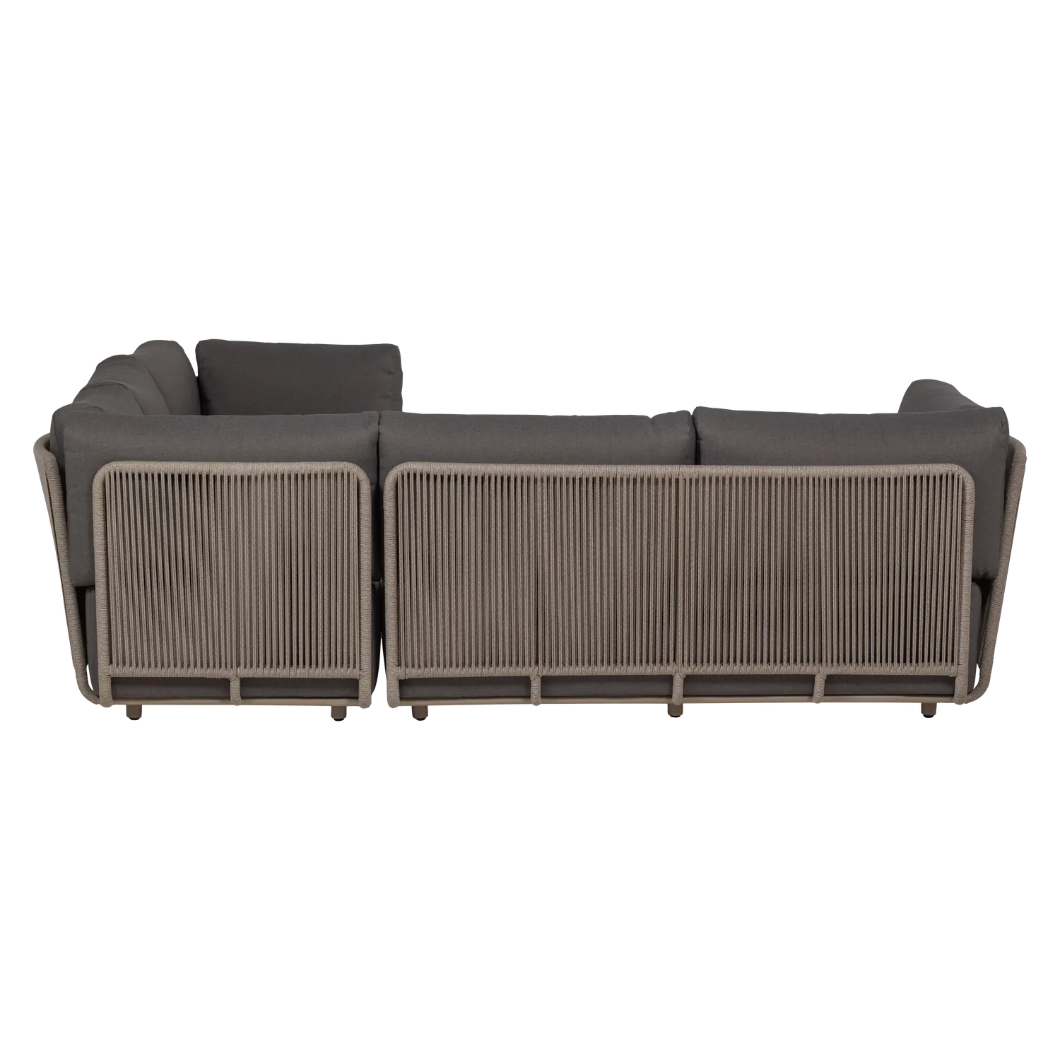 Woood Sora Tuin Loungeset Metaal/Touw Bruin - KwaliteitWonen.nl