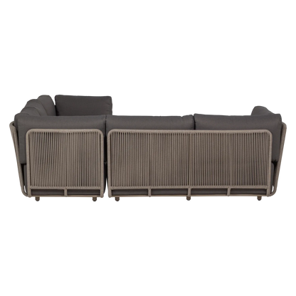 Woood Sora Tuin Loungeset Metaal/Touw Bruin - KwaliteitWonen.nl