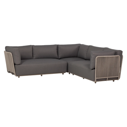 Woood Sora Tuin Loungeset Metaal/Touw Bruin - KwaliteitWonen.nl