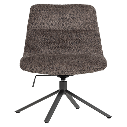Woood Soren Verstelbare Draaifauteuil Wollig Bruin-Kwaliteitwonen.nl