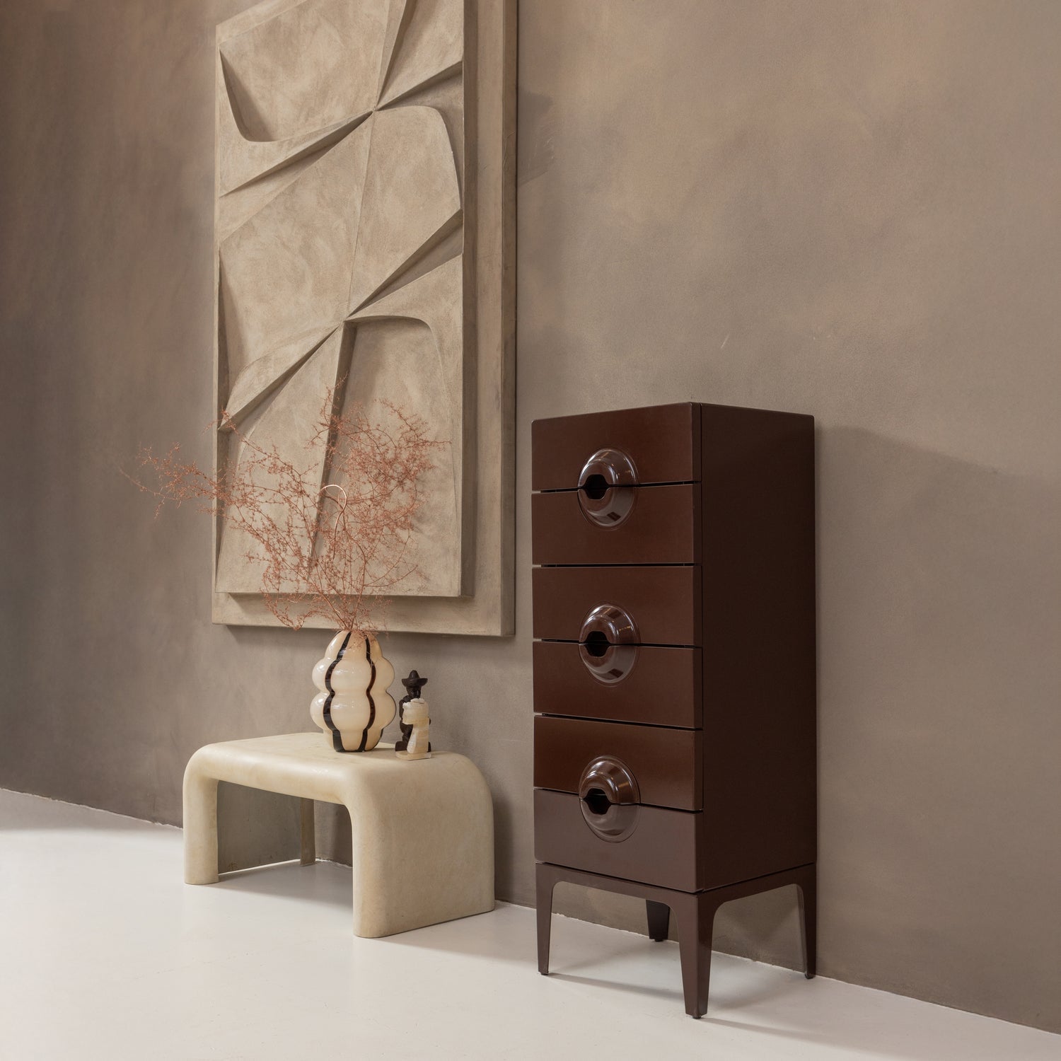 Woood Stani Salontafels Betonlook Naturel Set Van 2 - KwaliteitWonen.nl