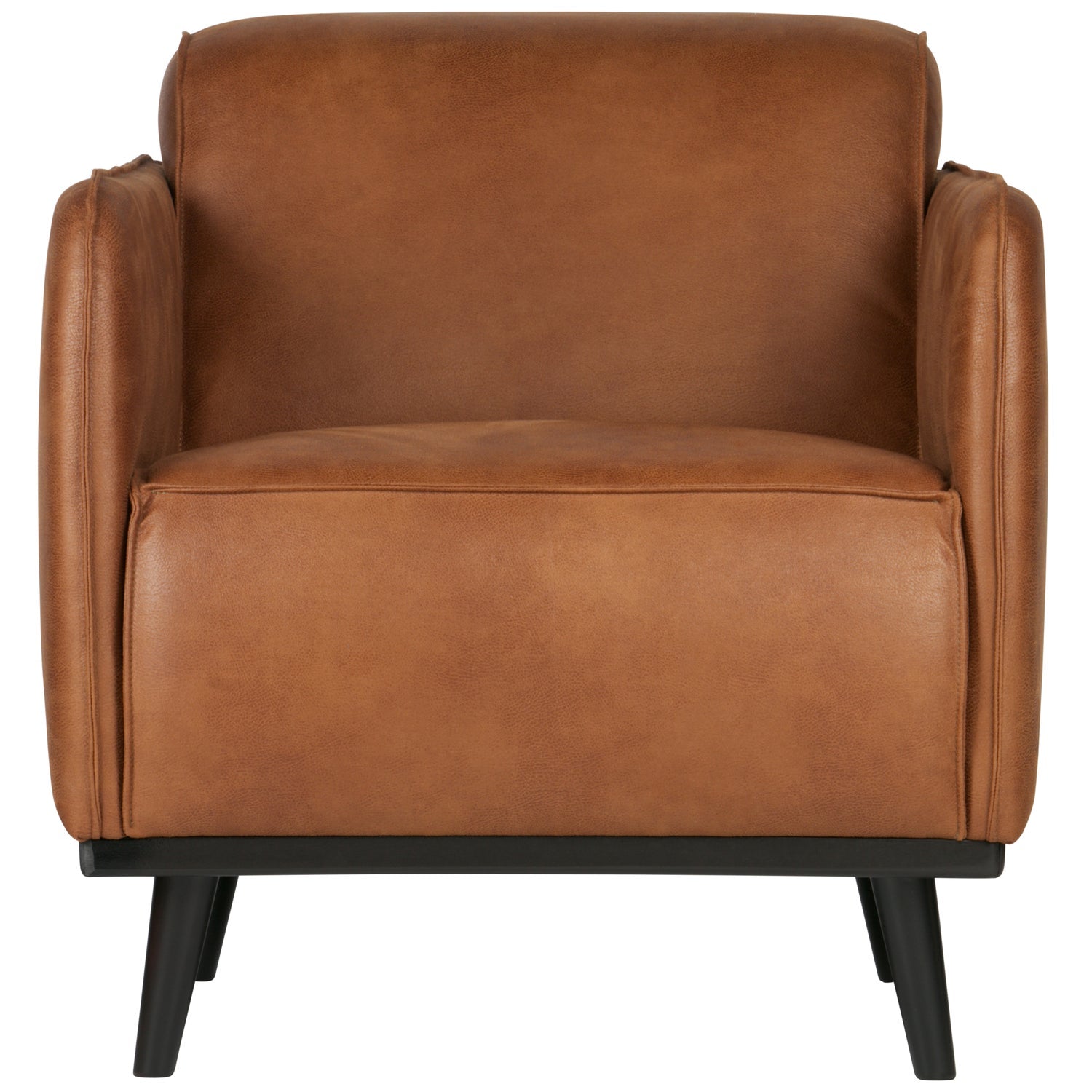 Woood Statement Fauteuil Met Arm Ecoleer Cognac - KwaliteitWonen.nl