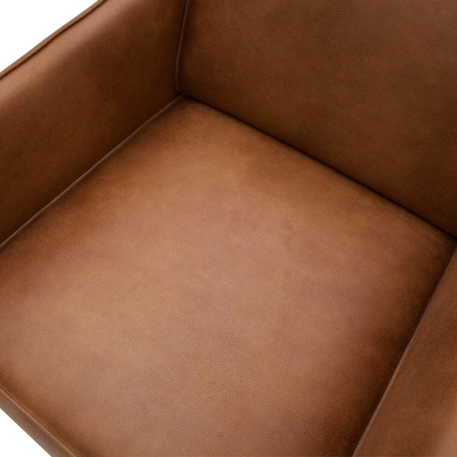 Woood Statement Fauteuil Met Arm Ecoleer Cognac - KwaliteitWonen.nl