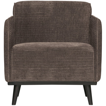 Woood Statement Fauteuil Met Arm Ribstof Taupe - KwaliteitWonen.nl