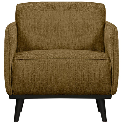 Woood Statement Fauteuil Met Arm Structure Velvet Brass - KwaliteitWonen.nl