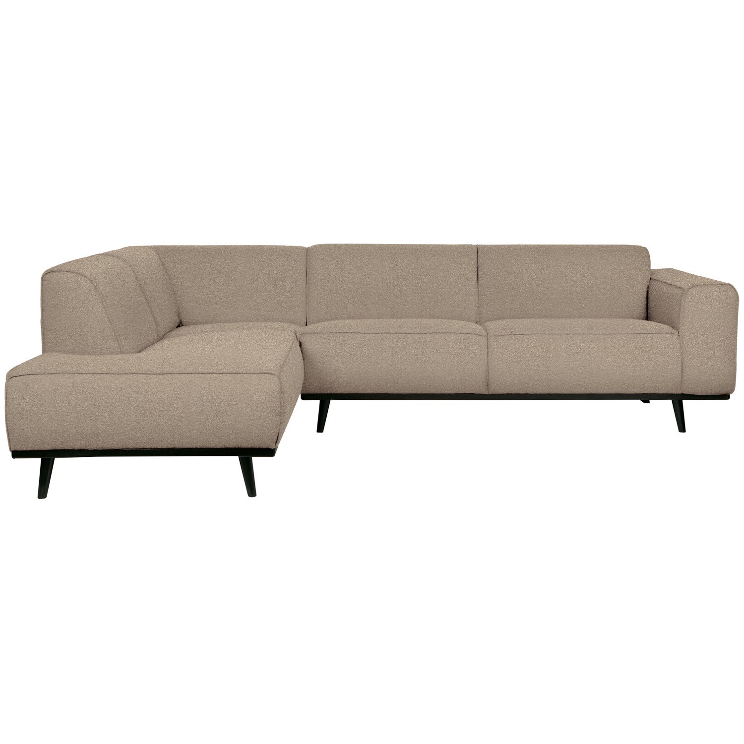 Woood Statement Hoekbank Links Boucle Beige - KwaliteitWonen.nl
