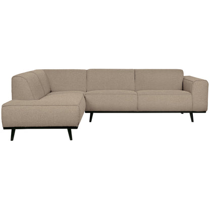 Woood Statement Hoekbank Links Boucle Beige - KwaliteitWonen.nl