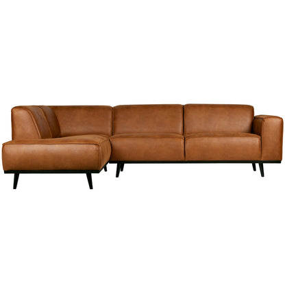 Woood Statement Hoekbank Links Ecoleer Cognac - KwaliteitWonen.nl