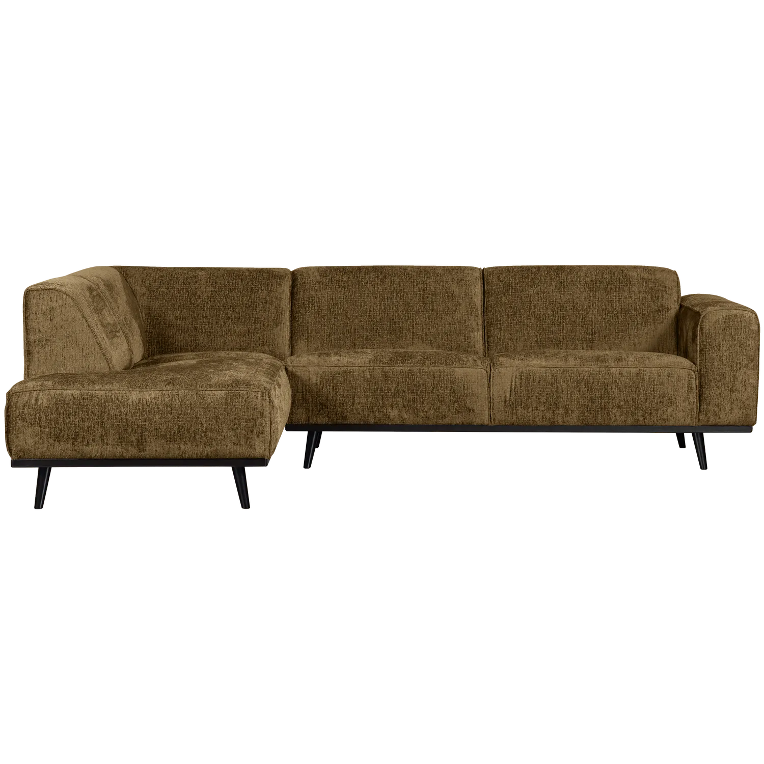 Woood Statement Hoekbank Links Structure Velvet Brass - KwaliteitWonen.nl