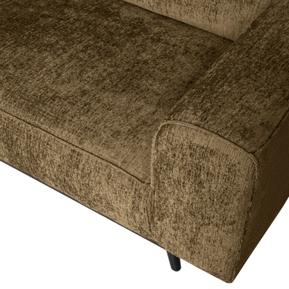 Woood Statement Hoekbank Links Structure Velvet Brass - KwaliteitWonen.nl