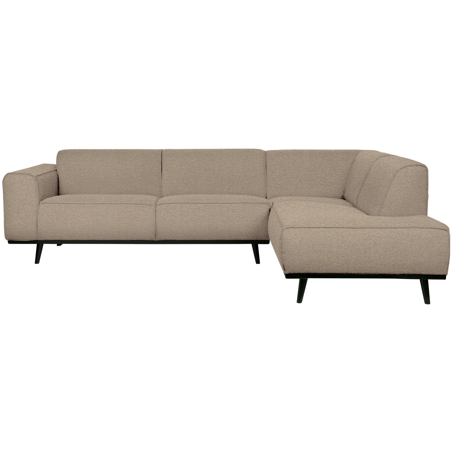Woood Statement Hoekbank Rechts Boucle Beige - KwaliteitWonen.nl