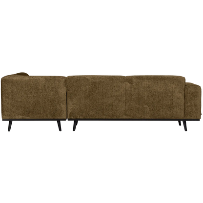 Woood Statement Hoekbank Rechts Structure Velvet Brass - KwaliteitWonen.nl