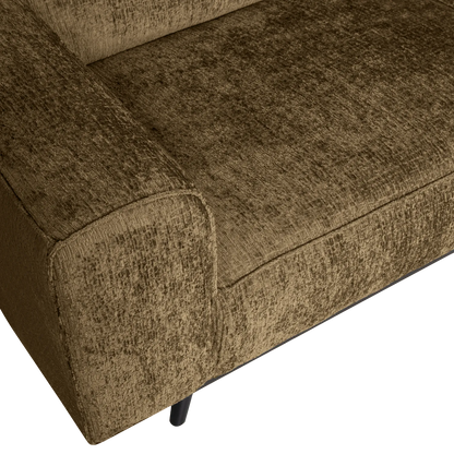Woood Statement Hoekbank Rechts Structure Velvet Brass - KwaliteitWonen.nl