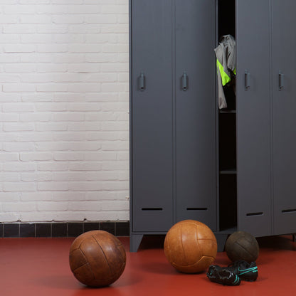 Woood Stijn Hoog 2 Deurs Lockerkast Steel Grey [Fsc] - KwaliteitWonen.nl