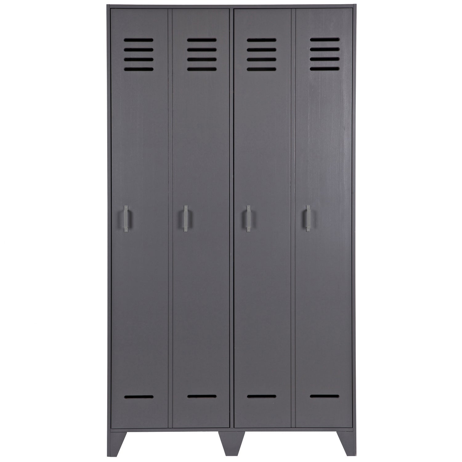 Woood Stijn Hoog 2 Deurs Lockerkast Steel Grey [Fsc] - KwaliteitWonen.nl
