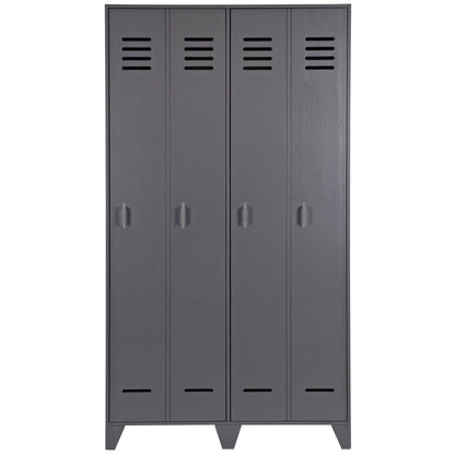 Woood Stijn Hoog 2 Deurs Lockerkast Steel Grey [Fsc] - KwaliteitWonen.nl