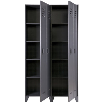 Woood Stijn Hoog 2 Deurs Lockerkast Steel Grey [Fsc] - KwaliteitWonen.nl
