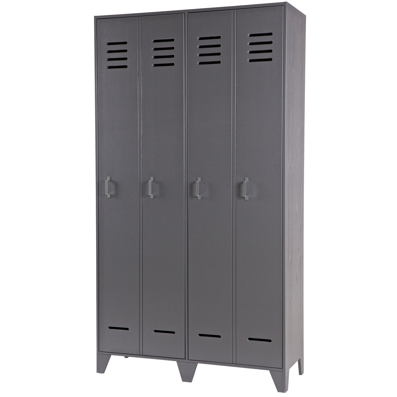 Woood Stijn Hoog 2 Deurs Lockerkast Steel Grey [Fsc] - KwaliteitWonen.nl