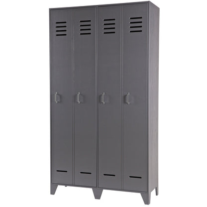 Woood Stijn Hoog 2 Deurs Lockerkast Steel Grey [Fsc] - KwaliteitWonen.nl