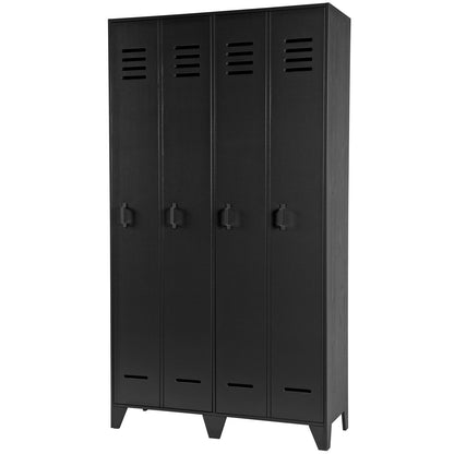 Woood Stijn Hoog 2 Deurs Lockerkast Zwart [Fsc] - KwaliteitWonen.nl