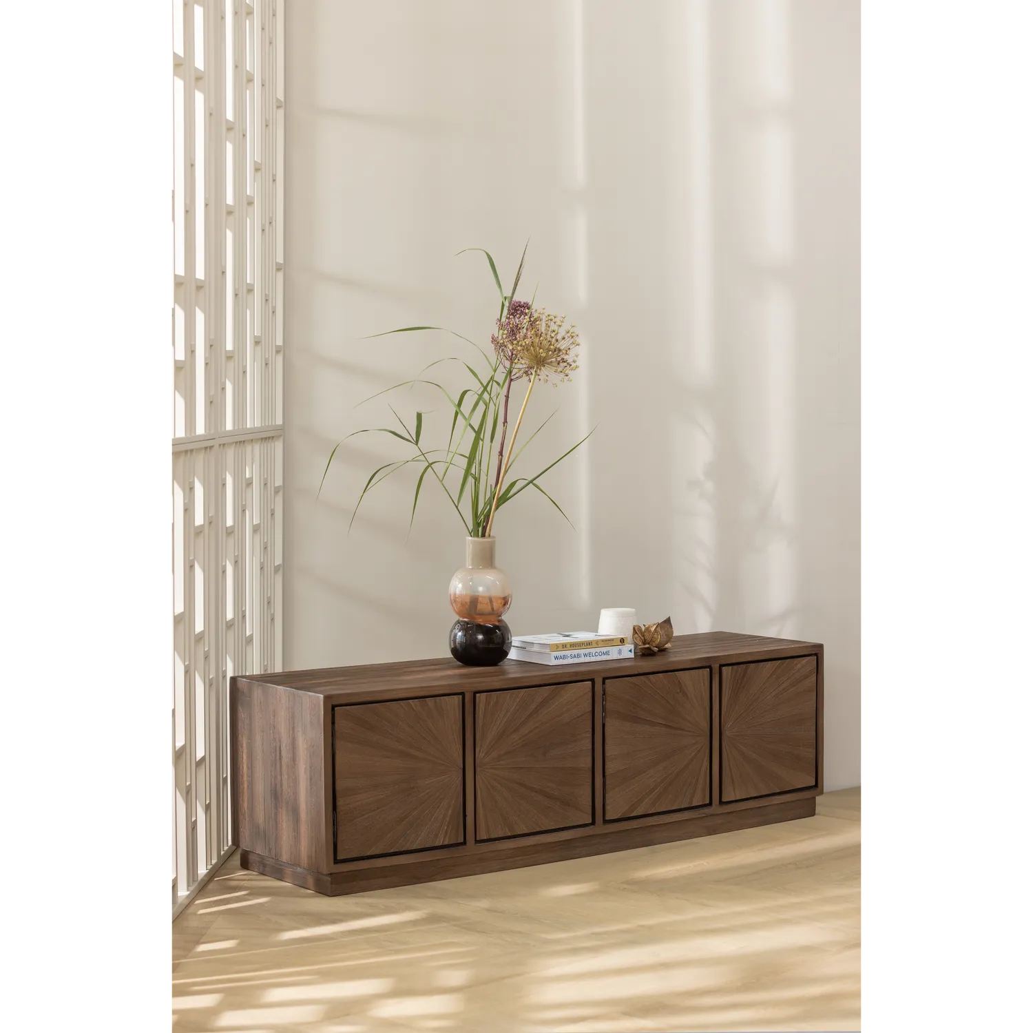 Woood Sun Tv Meubel Recycled Teak Bruin - KwaliteitWonen.nl