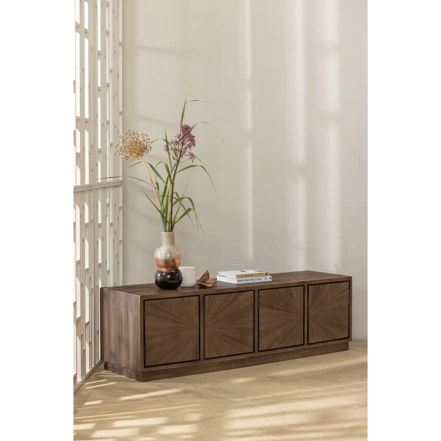 Woood Sun Tv Meubel Recycled Teak Bruin - KwaliteitWonen.nl