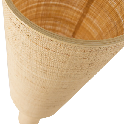 Woood Syro Vloerlamp Raffia Naturel 130x30cm - KwaliteitWonen.nl