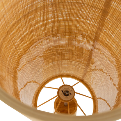 Woood Syro Vloerlamp Raffia Naturel 130x30cm - KwaliteitWonen.nl