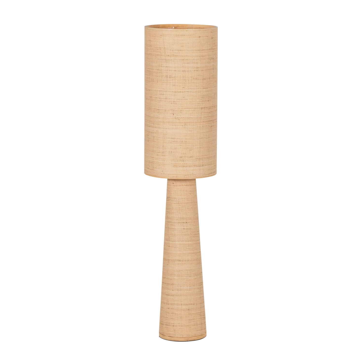 Woood Syro Vloerlamp Raffia Naturel 130x30cm - KwaliteitWonen.nl