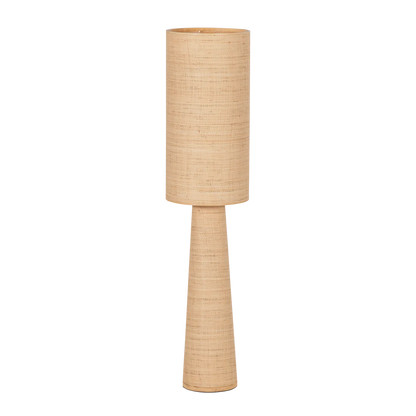 Woood Syro Vloerlamp Raffia Naturel 130x30cm - KwaliteitWonen.nl