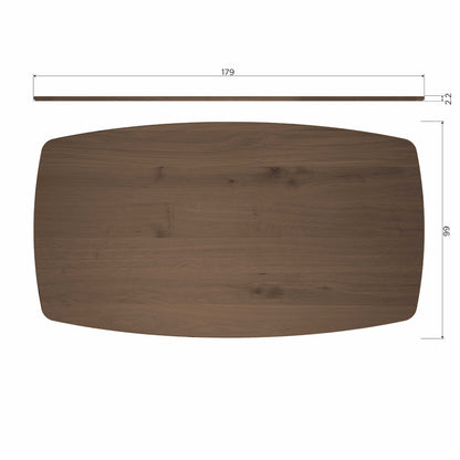 Woood Tablo Eettafel Deens Ovaal Dl 180x100 cm Cashmere Brown [Fsc] - KwaliteitWonen.nl