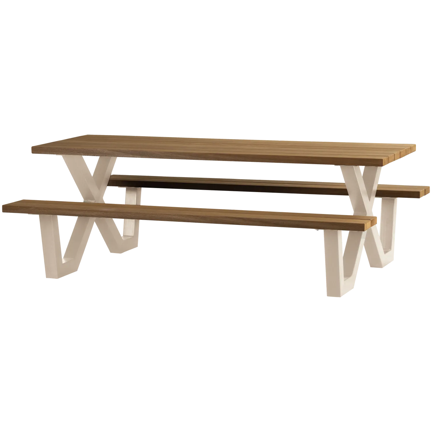 Woood Tablo Tuin Picknicktafel Ayous Zand X Poot Metaal [Fsc] - KwaliteitWonen.nl