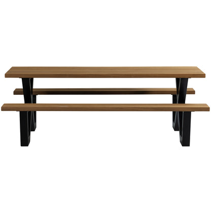 Woood Tablo Tuin Picknicktafel Ayous Zwart X Poot Metaal [Fsc] - KwaliteitWonen.nl