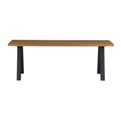 Woood Tablo Tuintafel Ayous Naturel Met A Vorm Poot Metaal [Fsc] - KwaliteitWonen.nl