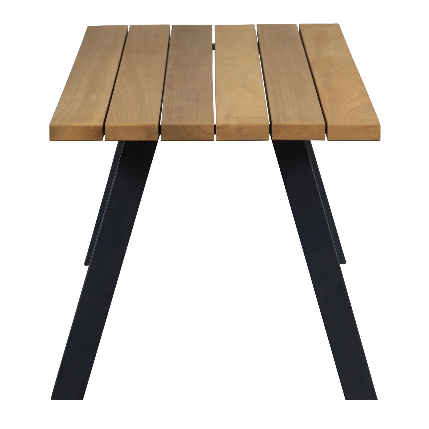 Woood Tablo Tuintafel Ayous Naturel Met A Vorm Poot Metaal [Fsc] - KwaliteitWonen.nl
