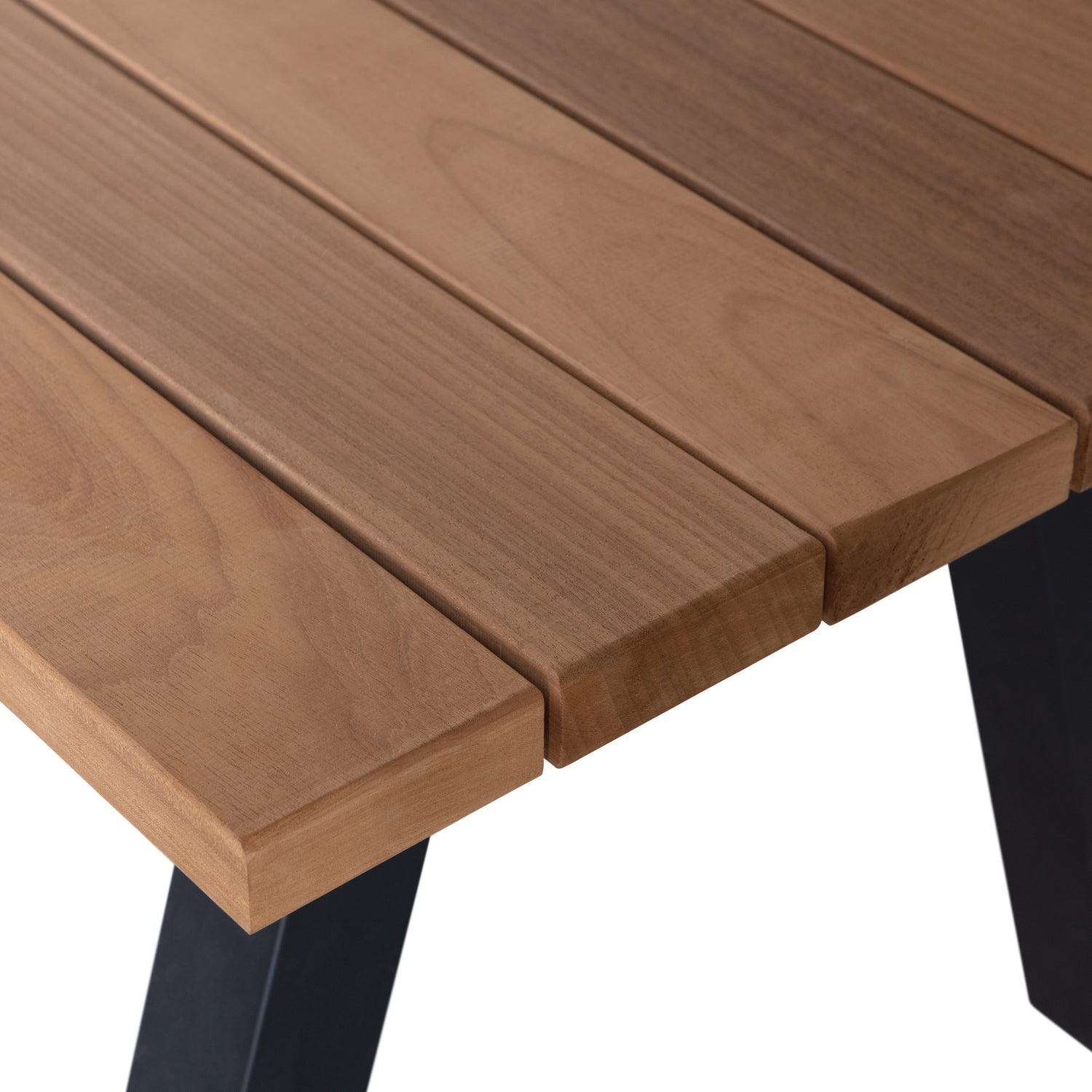 Woood Tablo Tuintafel Ayous Naturel Met A Vorm Poot Metaal [Fsc] - KwaliteitWonen.nl