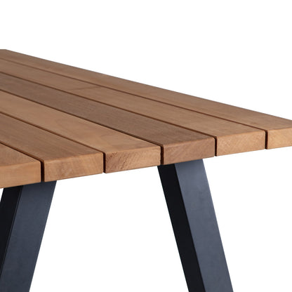 Woood Tablo Tuintafel Ayous Naturel Met A Vorm Poot Metaal [Fsc] - KwaliteitWonen.nl