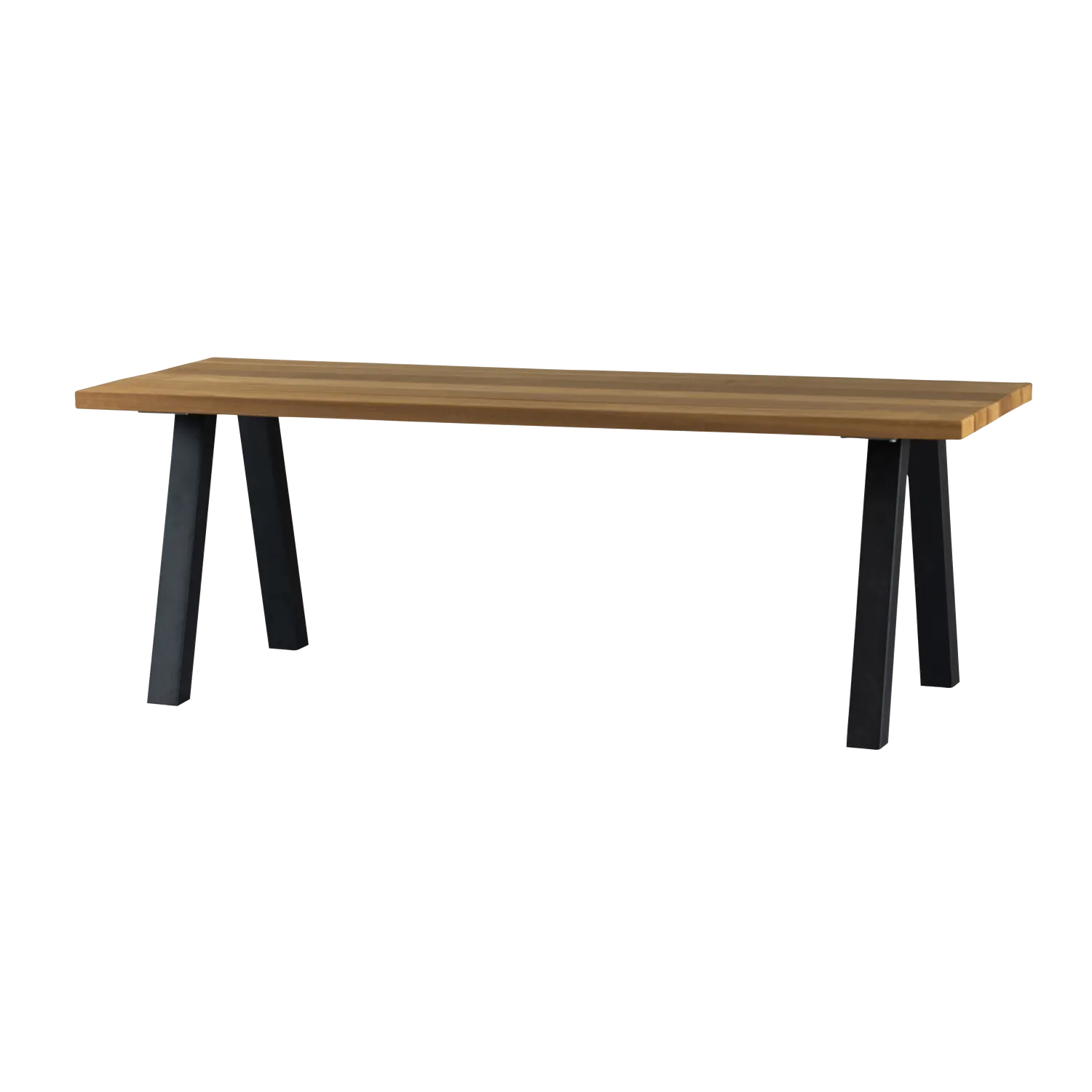 Woood Tablo Tuintafel Ayous Naturel Met A Vorm Poot Metaal [Fsc] - KwaliteitWonen.nl