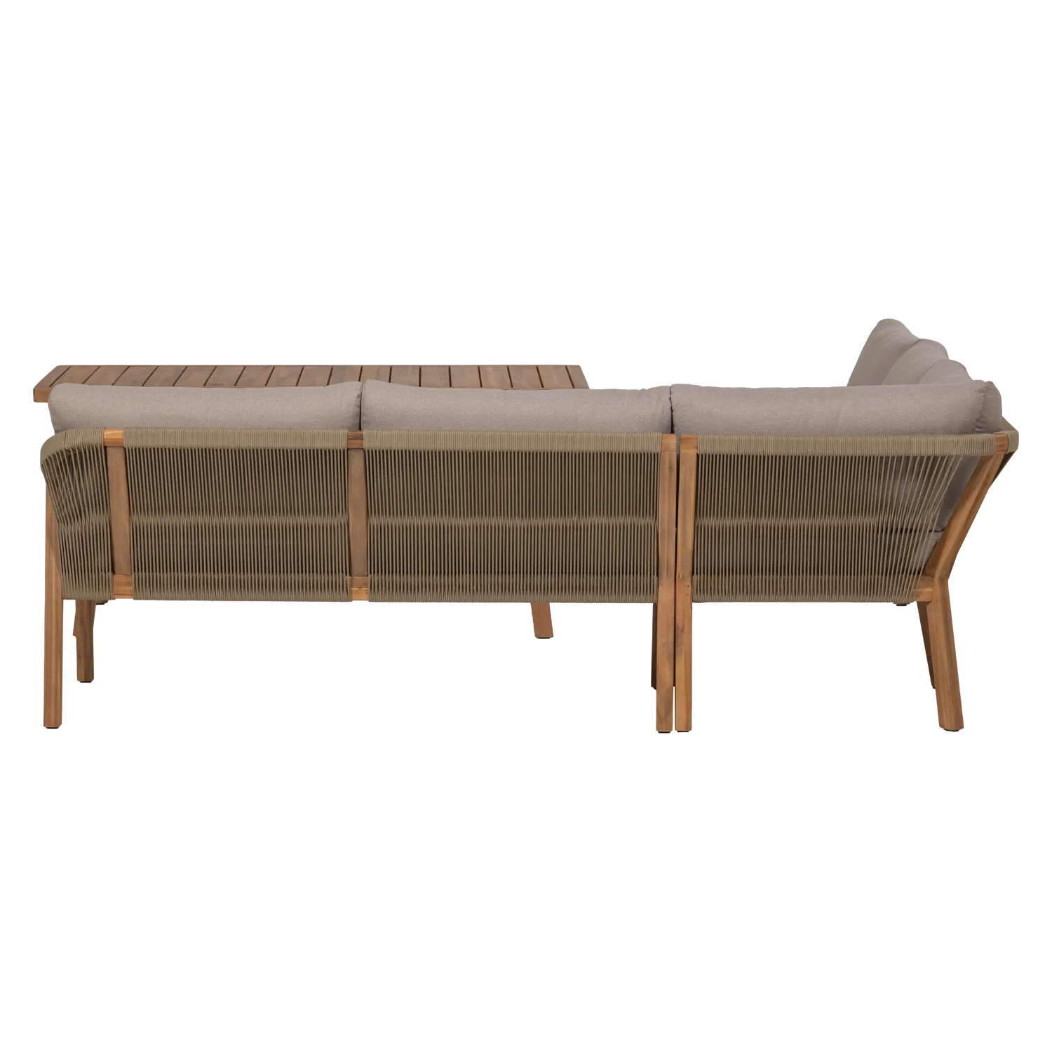 Woood Taro Tuin Low Dining Loungeset Acaciahout Naturel [Fsc] - KwaliteitWonen.nl
