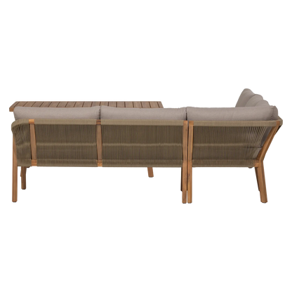 Woood Taro Tuin Low Dining Loungeset Acaciahout Naturel [Fsc] - KwaliteitWonen.nl