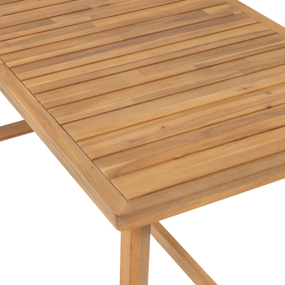 Woood Taro Tuin Low Dining Loungeset Acaciahout Naturel [Fsc] - KwaliteitWonen.nl
