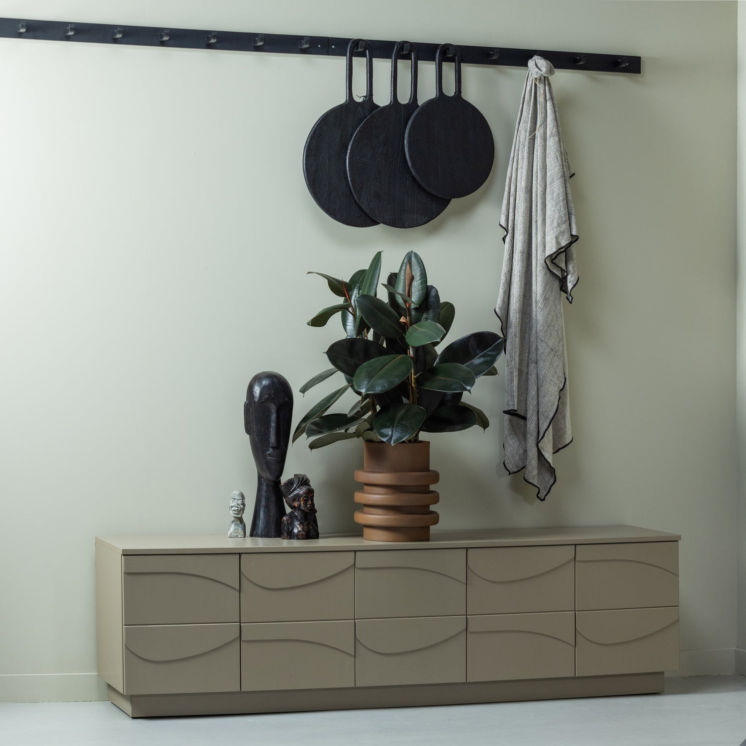 Woood Teo Tv Meubel Grenen Mud [Fsc] - KwaliteitWonen.nl