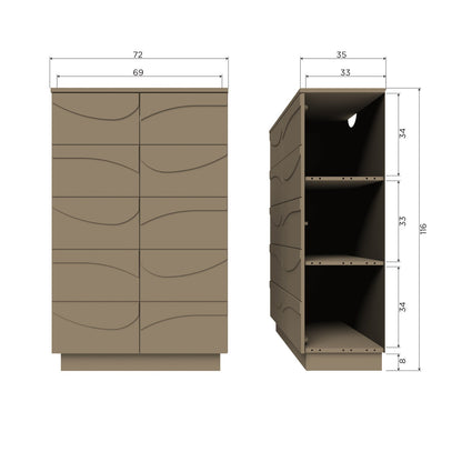 Woood Teo Wandkast Grenen Mud [Fsc] - KwaliteitWonen.nl