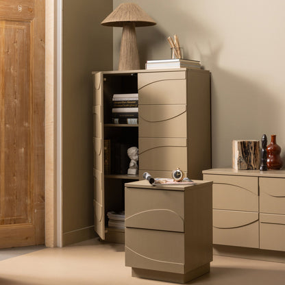 Woood Teo Wandkast Grenen Mud [Fsc] - KwaliteitWonen.nl